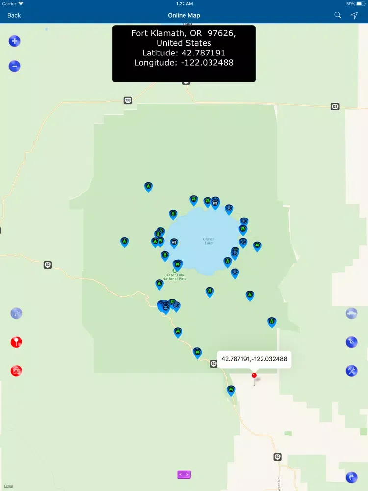 Скриншоты Crater Lake National Park Map iPad 