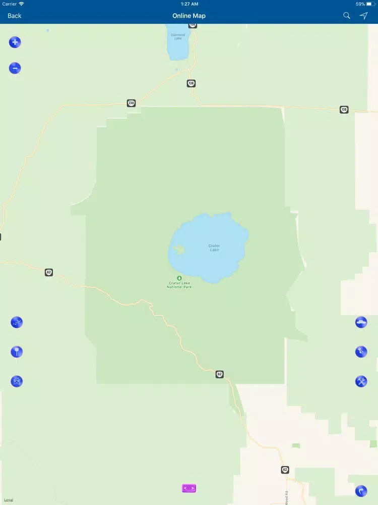 Скриншоты Crater Lake National Park Map iPad 