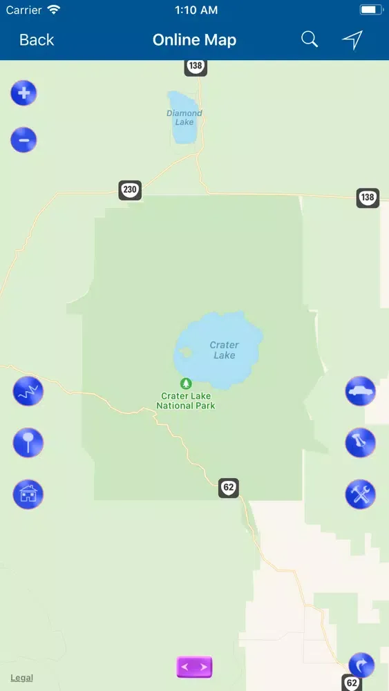 Скриншоты Crater Lake National Park Map