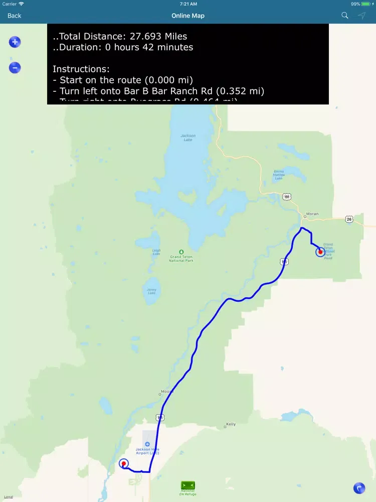 Capturas de tela do Grand Teton National Park Map! iPad 