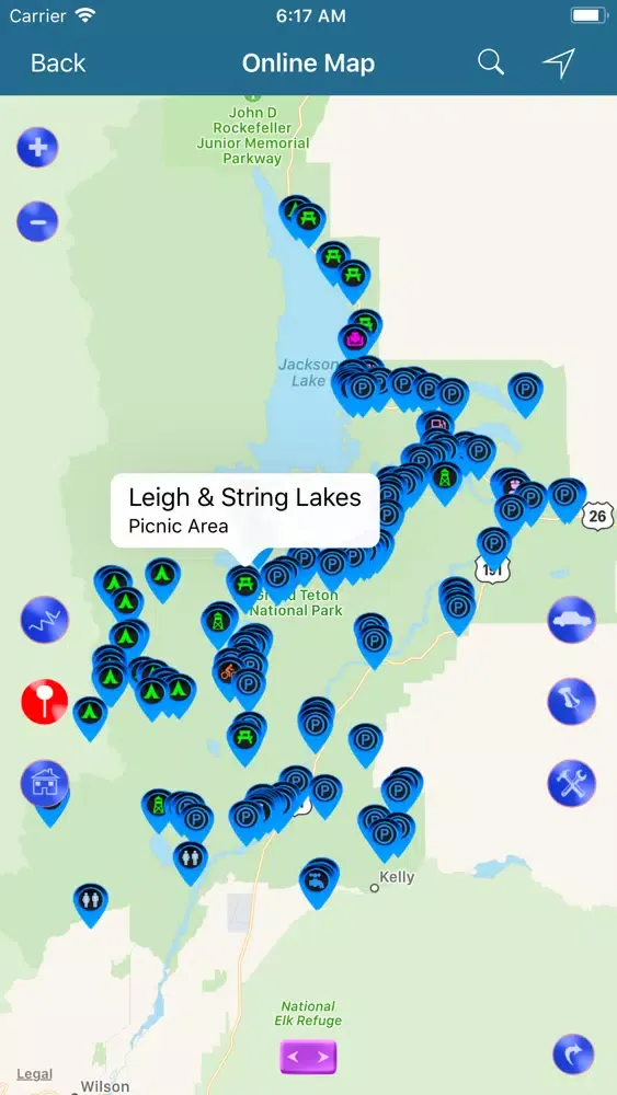 Capturas de tela do Grand Teton National Park Map!