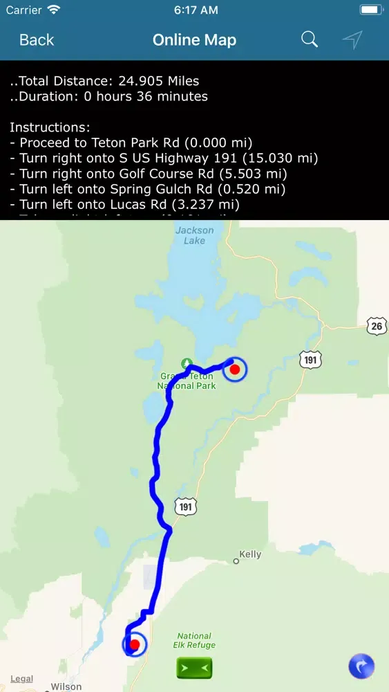 Capturas de tela do Grand Teton National Park Map!