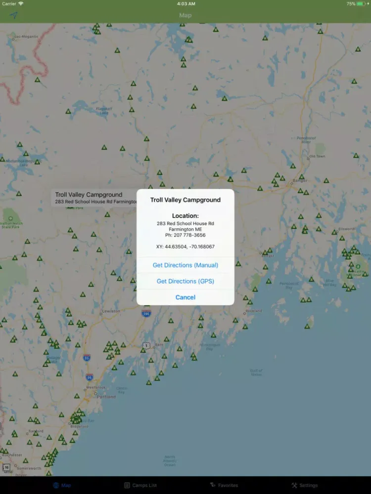 Maine – Camping & RV spots iPad  スクリーンショット