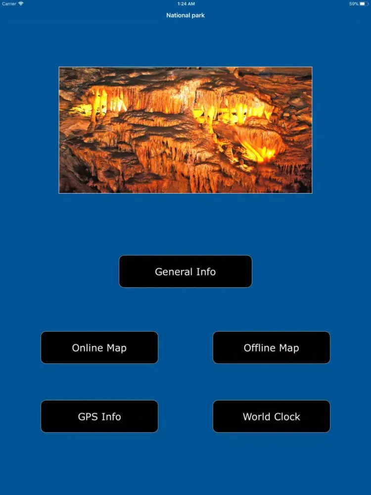 صور Mammoth Cave National Park Map iPad 