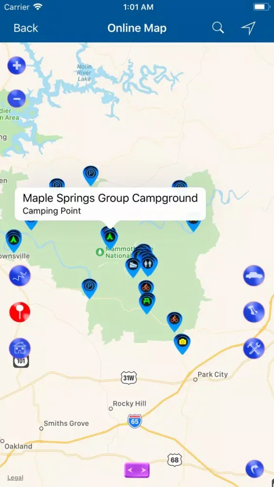 صور Mammoth Cave National Park Map