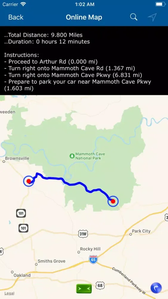 صور Mammoth Cave National Park Map