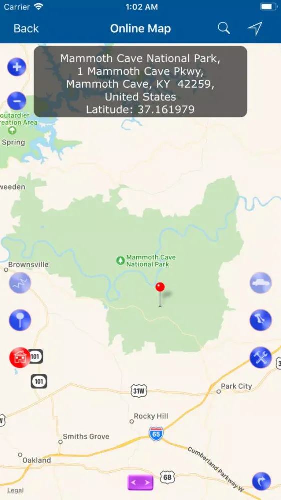 صور Mammoth Cave National Park Map