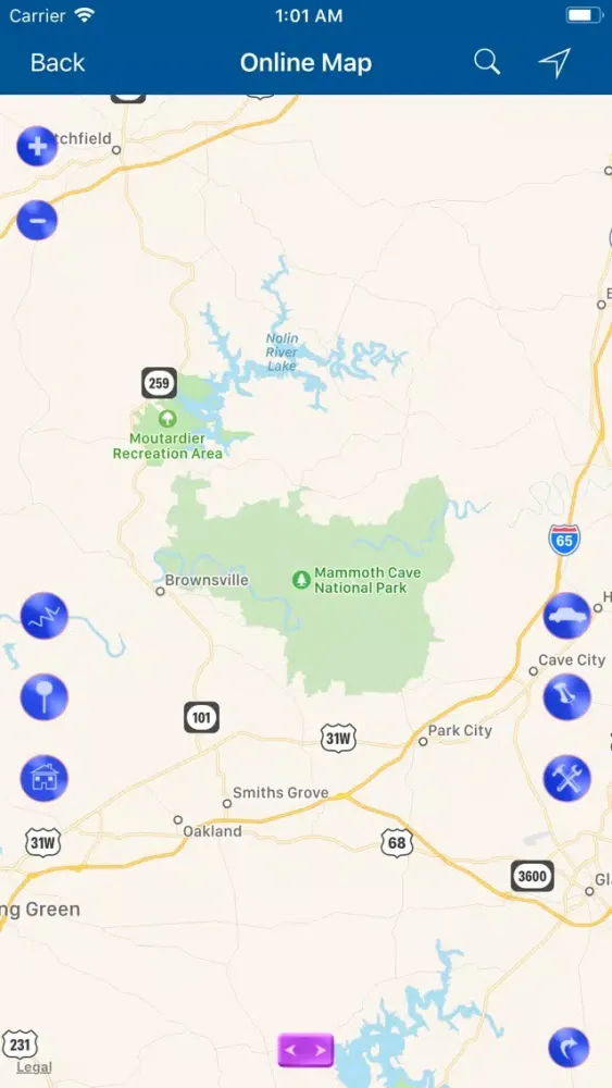صور Mammoth Cave National Park Map