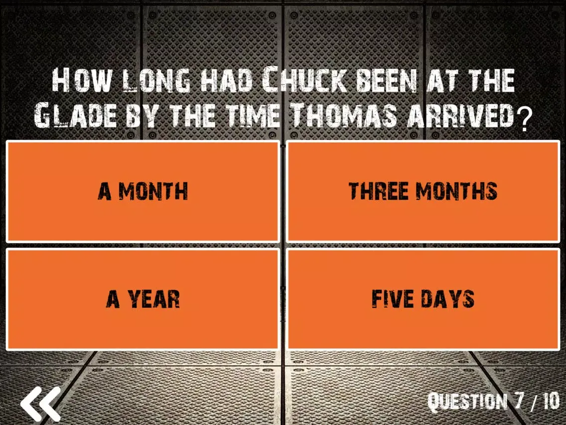 Trivia for The Maze Runner iPad  Screenshots