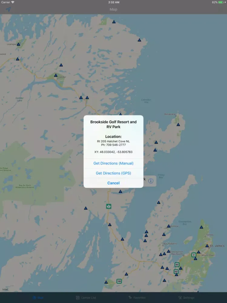 Captures d'écran de Newfoundland Island – Camps RV iPad 