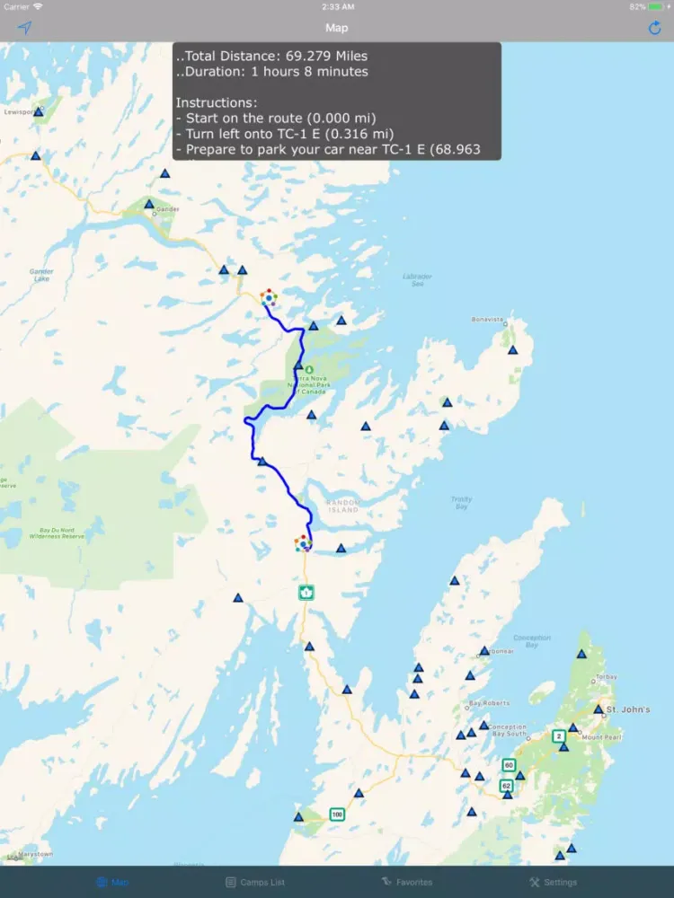 Captures d'écran de Newfoundland Island – Camps RV iPad 