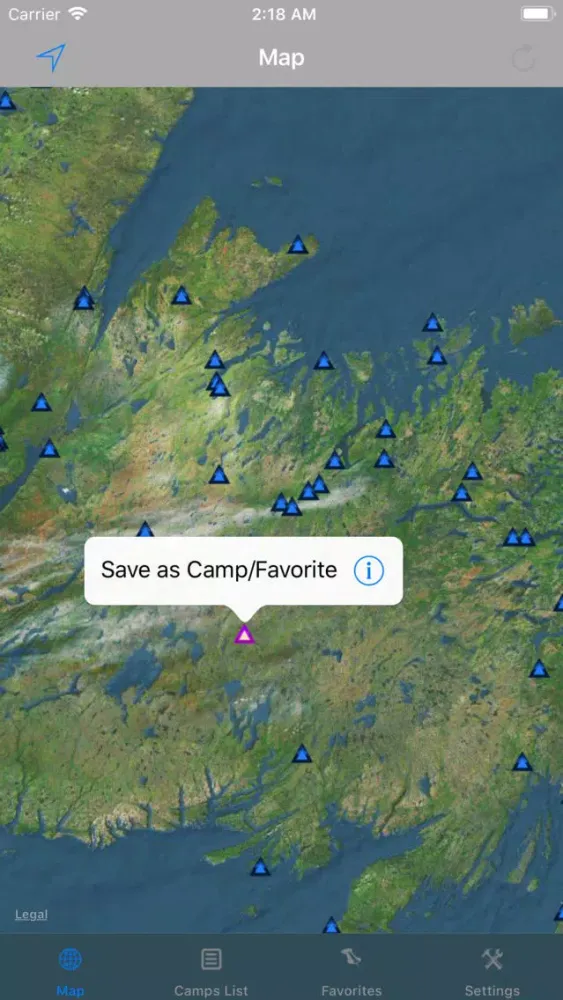 Captures d'écran de Newfoundland Island – Camps RV
