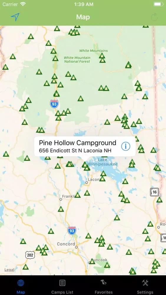 New Hampshire – Camping & RV's Screenshots