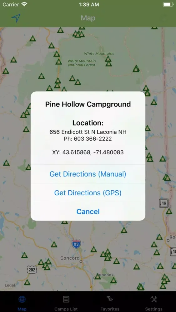 New Hampshire – Camping & RV's Screenshots