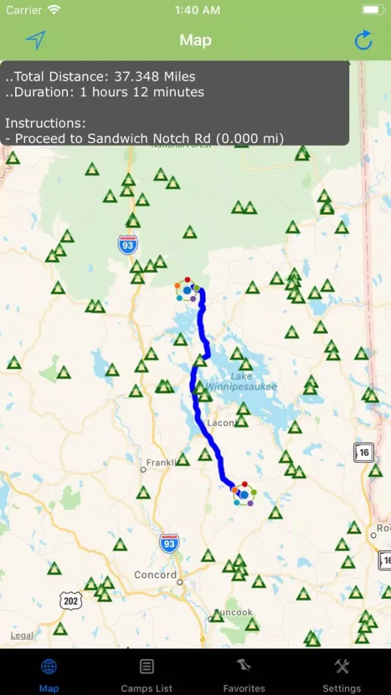 New Hampshire – Camping & RV's Screenshots