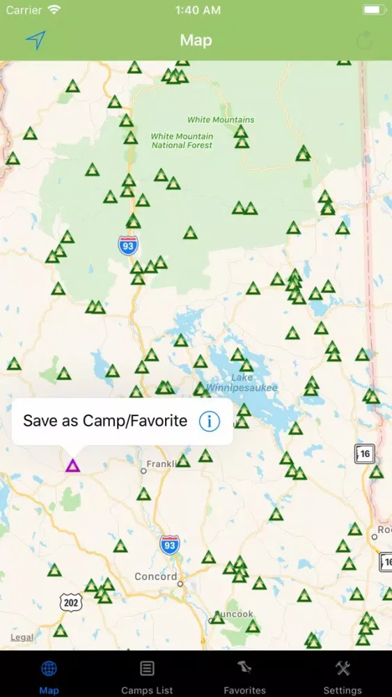 New Hampshire – Camping & RV's Screenshots