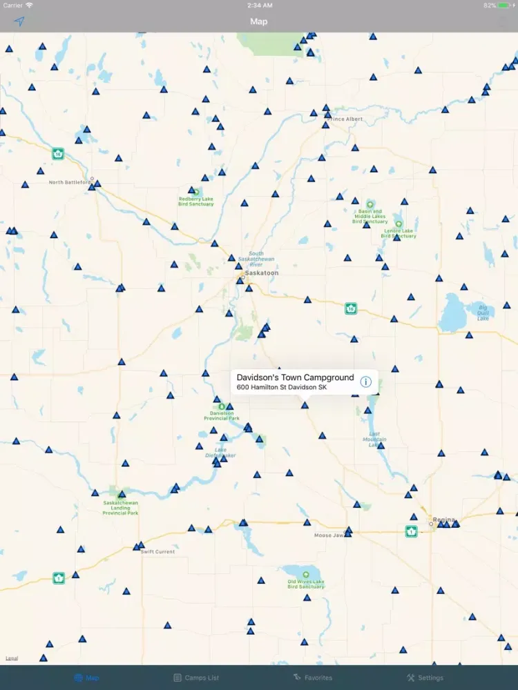 Saskatchewan – Camping & RV iPad 应用截图