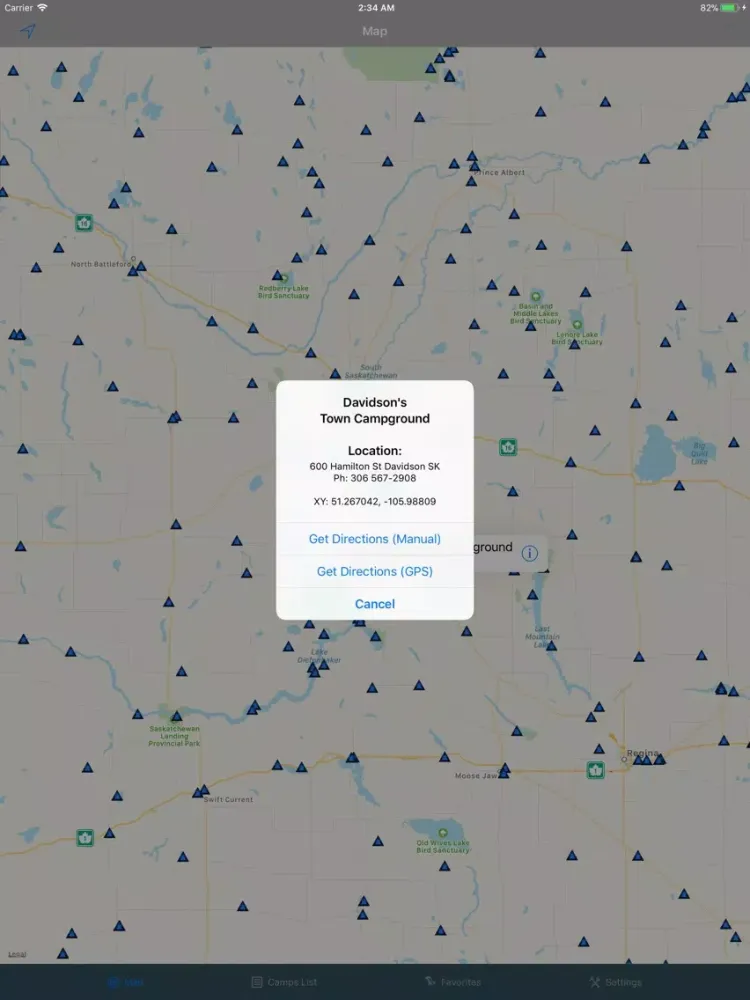 Saskatchewan – Camping & RV iPad 应用截图