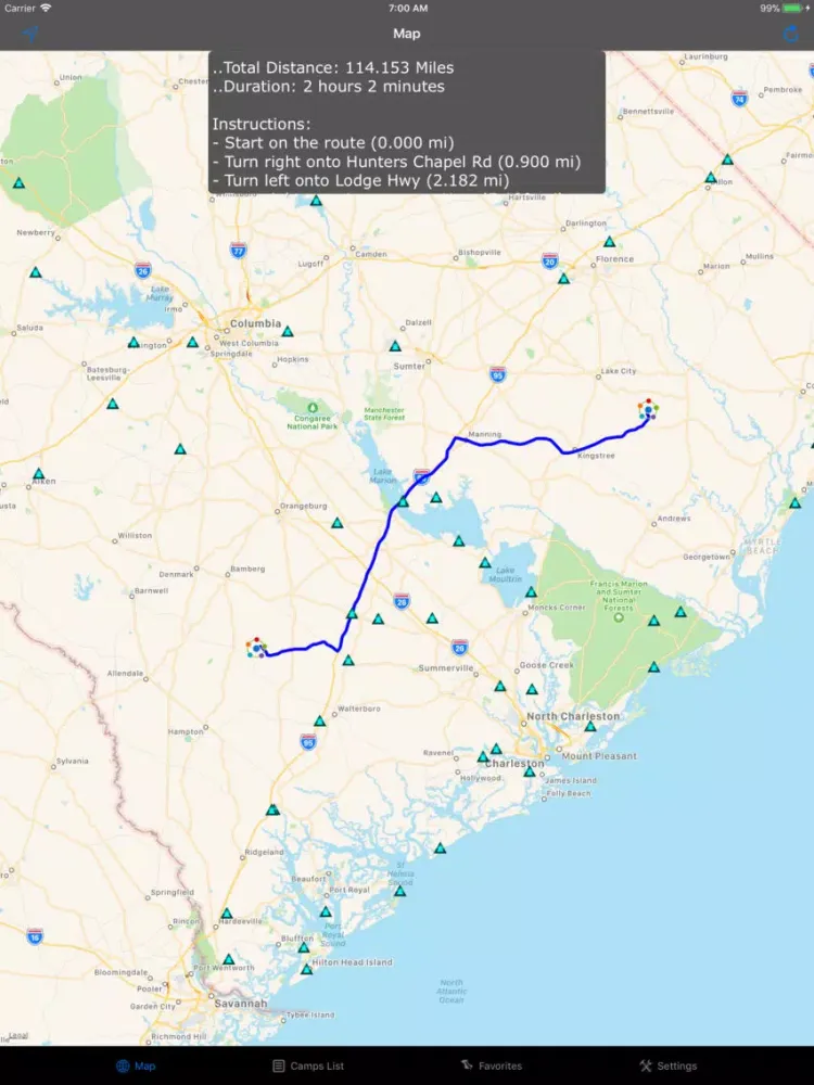 ภาพหน้าจอของ South Carolina – Camping & RVs iPad 