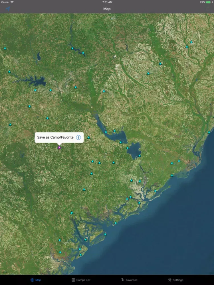 ภาพหน้าจอของ South Carolina – Camping & RVs iPad 