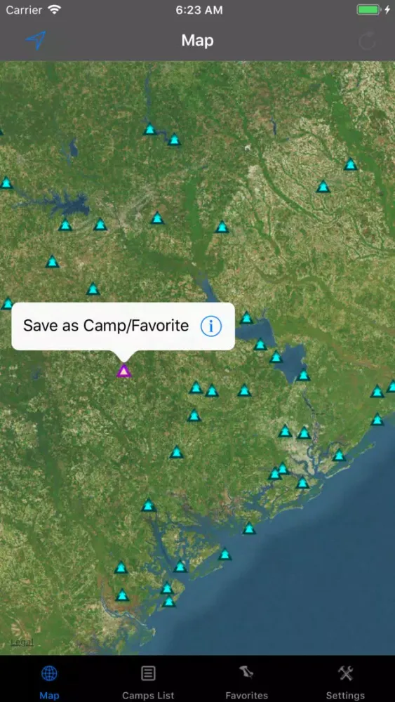 ภาพหน้าจอของ South Carolina – Camping & RVs