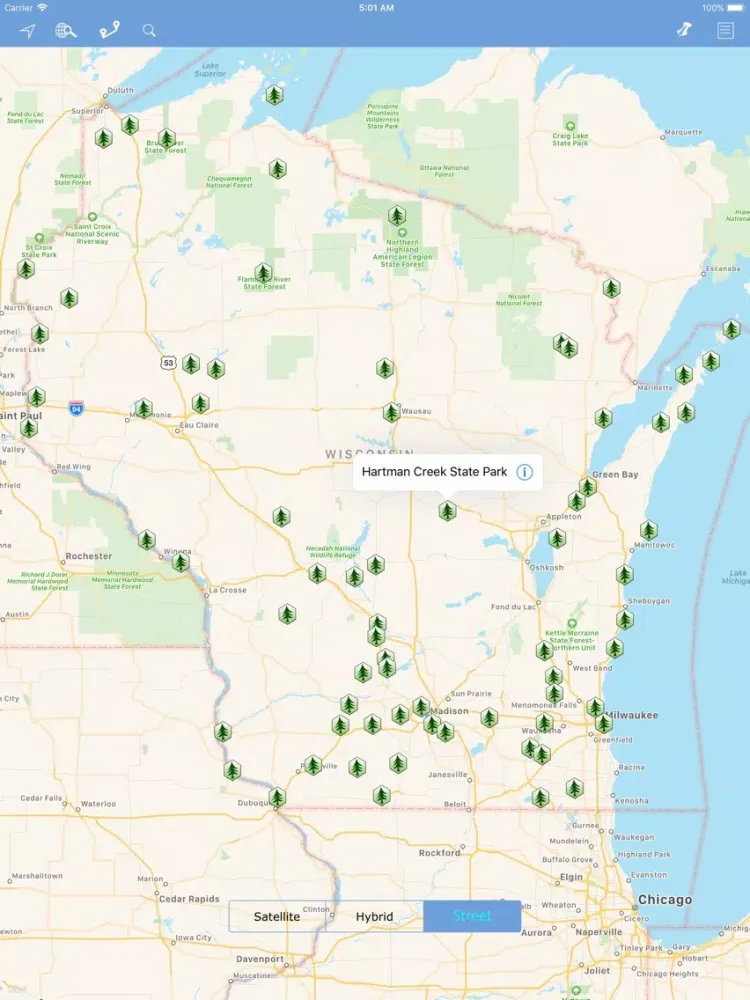 Скриншоты Wisconsin State Parks & Areas iPad 