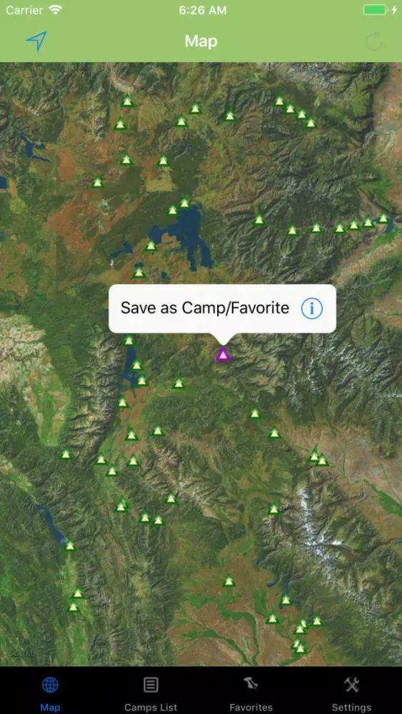 Screenshot di Wyoming – Camping & RV spots