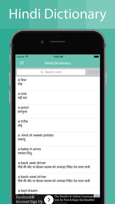 Hindi Dictionary Offline 스크린샷