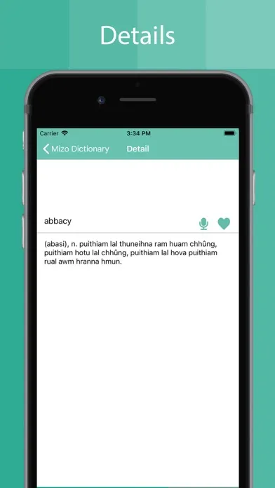 Tangkapan skrin Mizo Dictionary Offline