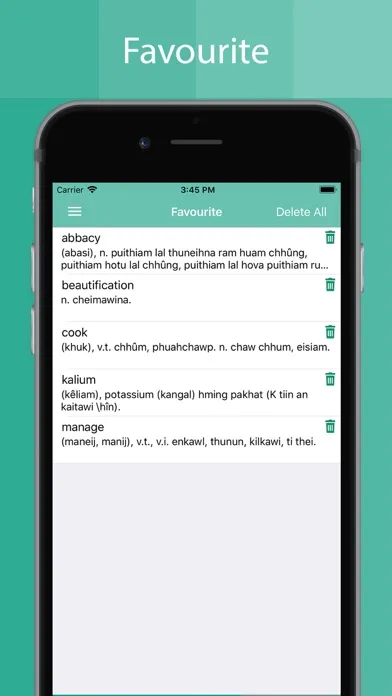 Tangkapan skrin Mizo Dictionary Offline