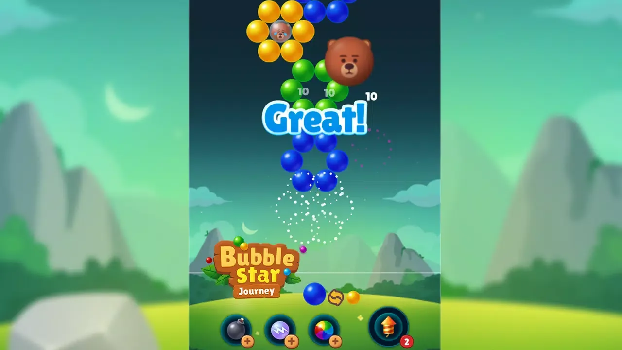 Tangkapan skrin Bubble Star Plus 2:Journey Pop