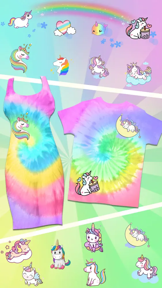 Unicorn Tie Dye Ekran Görüntüleri