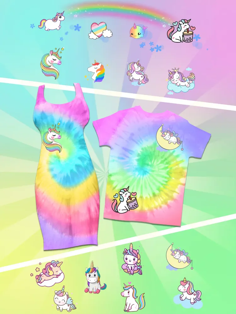 Unicorn Tie Dye Ekran Görüntüleri