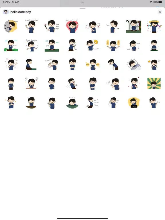 Capturas de pantalla de hello cute boy iPad 
