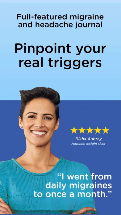 Tangkapan skrin Migraine Insight: Tracker