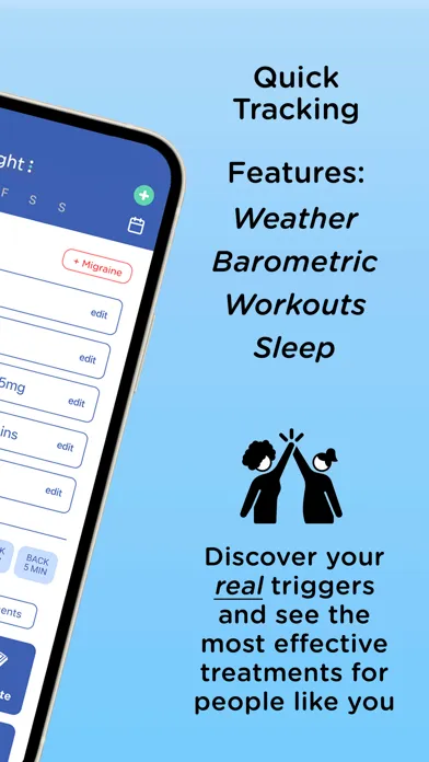 Tangkapan skrin Migraine Insight: Tracker