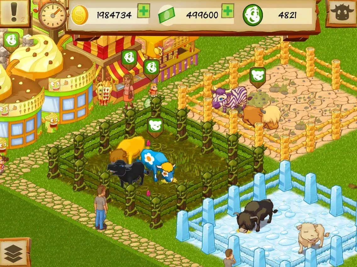 Tangkapan skrin Cow Park Tycoon iPad 