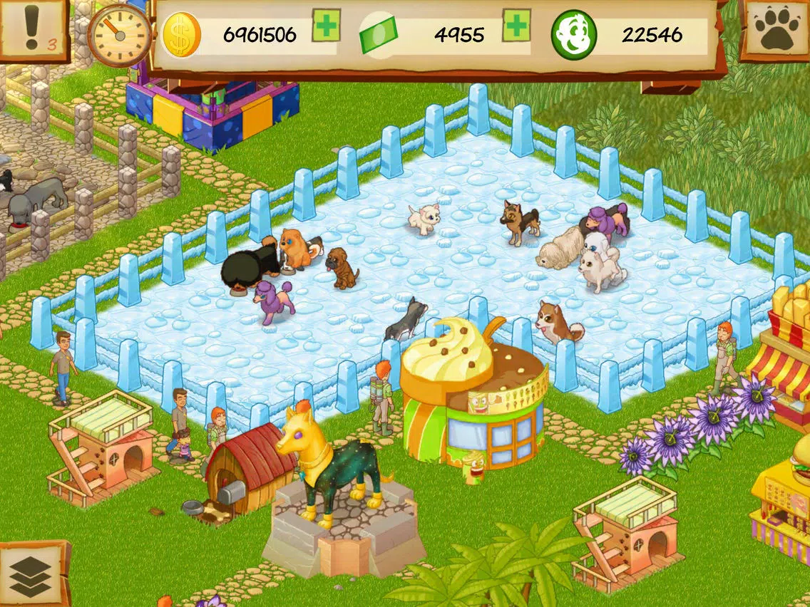 Tangkapan layar Dog Park Tycoon iPad 