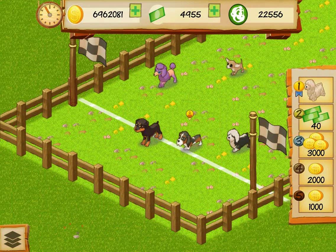 Tangkapan layar Dog Park Tycoon iPad 