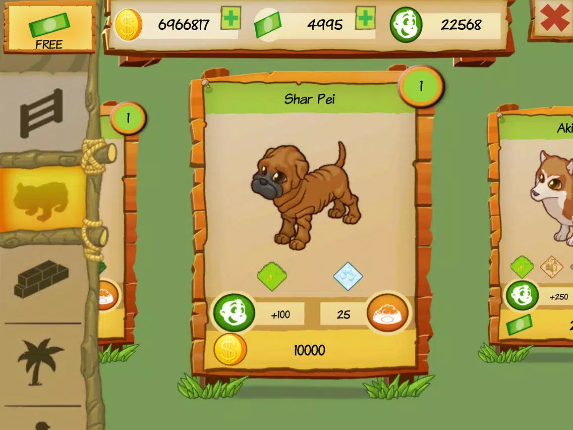 Tangkapan layar Dog Park Tycoon iPad 