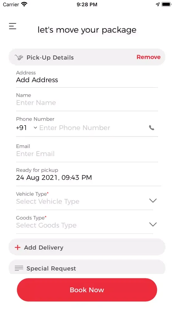 ShipZip - OnDemand Delivery سکرین شاٹس