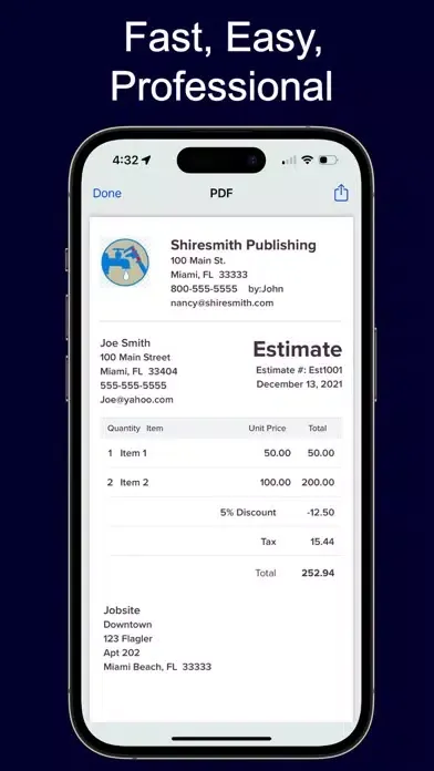 Estimate Maker Ekran Görüntüleri
