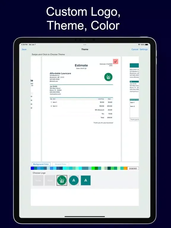تصاویر Invoice Max iPad 