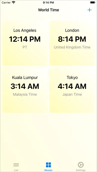 Capturas de tela do Hora - World Time