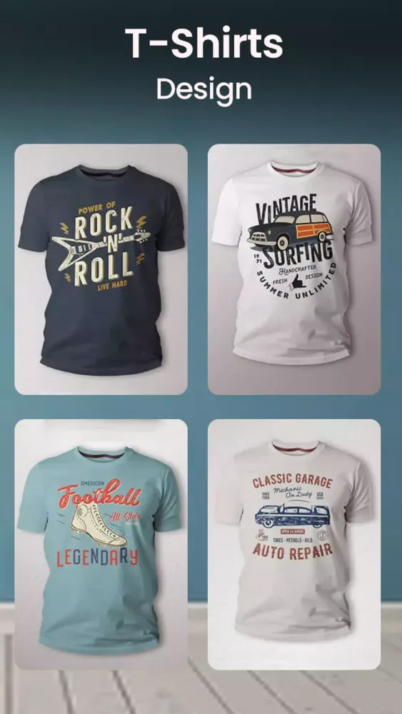 Capturas de pantalla de T Shirt Design - T Shirts Art