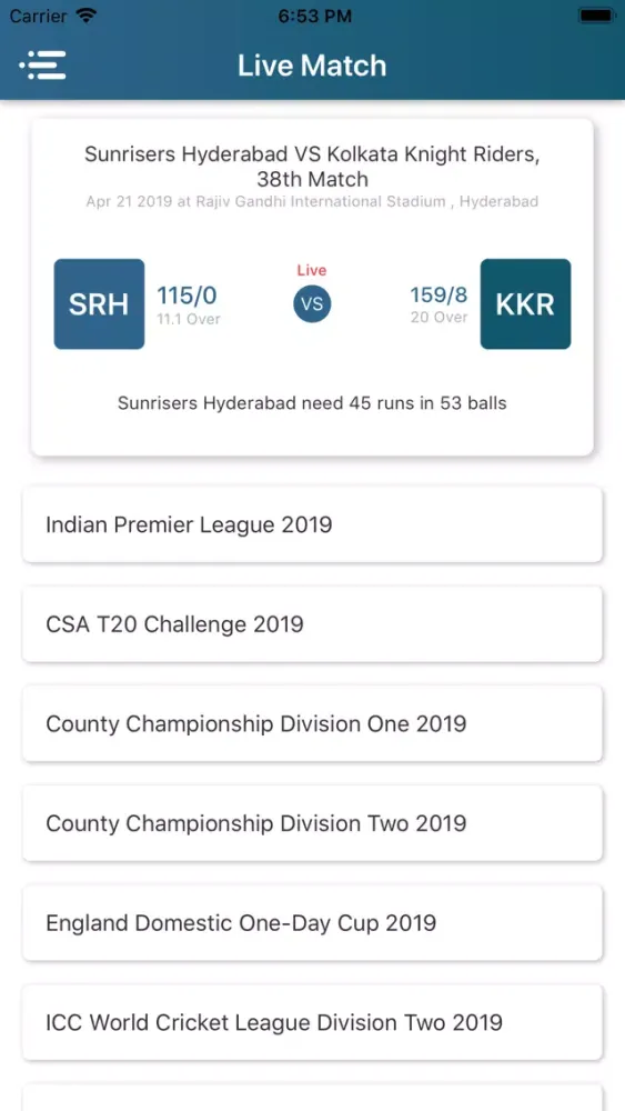 Cricket Live World Screenshots