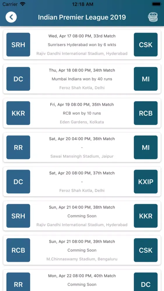 Cricket Live World Screenshots