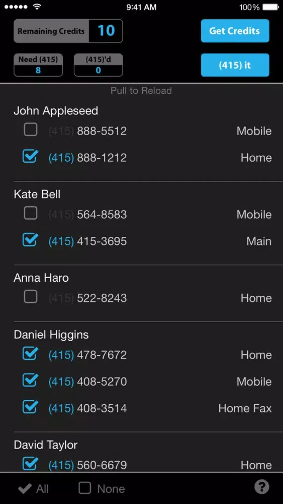 415it - San Francisco, Marin, San Mateo Area Code Updater स्क्रीनशॉट