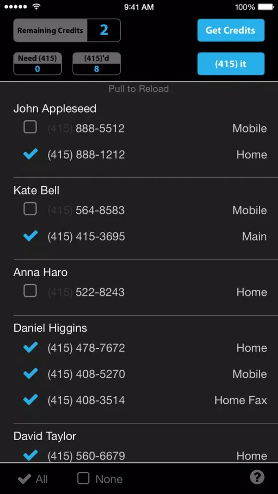 415it - San Francisco, Marin, San Mateo Area Code Updater स्क्रीनशॉट