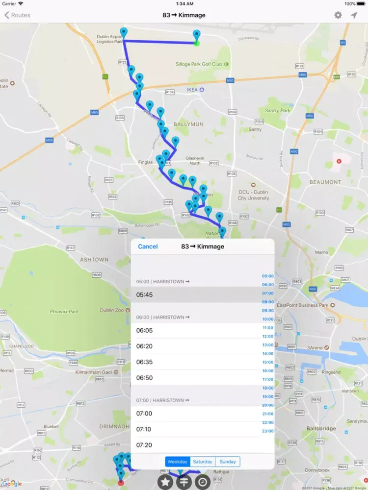 Dublin Bus Timetables iPad  スクリーンショット